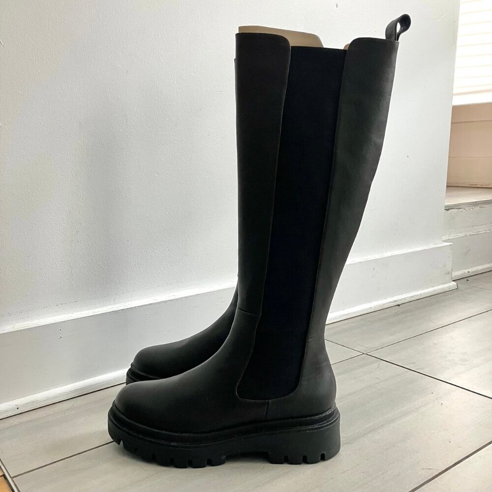 Poppy Barley Elevate Chelsea Knee High Leather Boot - Picture 4 of 10